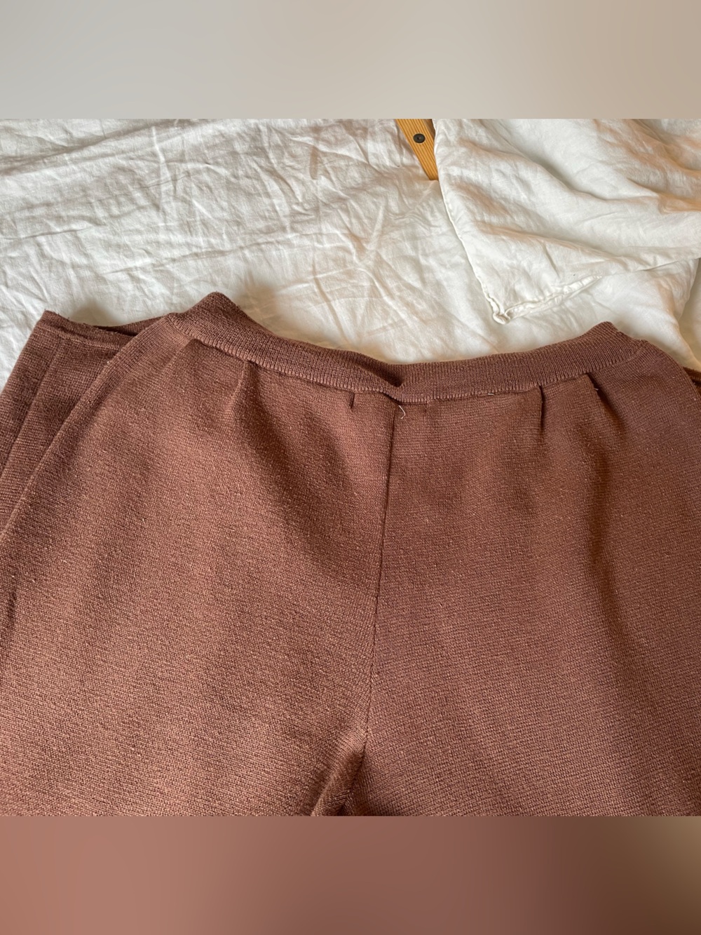 Free People Freya Cozy Knit Wide-Leg Pants in Brown - Picture 6 of 6